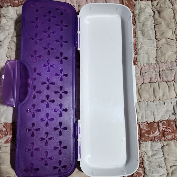 Wilton Tool Organizer-purple Duel Compartment Case For clean & dirty Spatulas - Picture 5 of 6